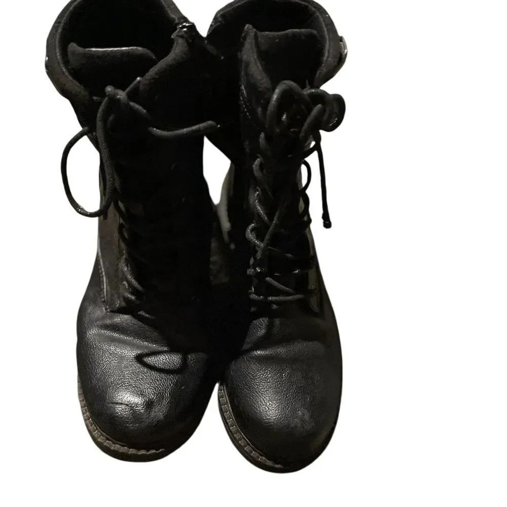 ID Required size 8W Black Women's Lace-Up Boots new never worn
